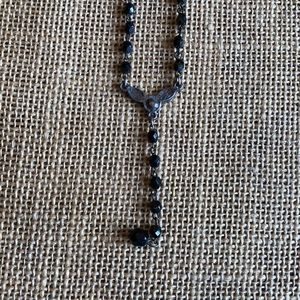 Black bead necklace